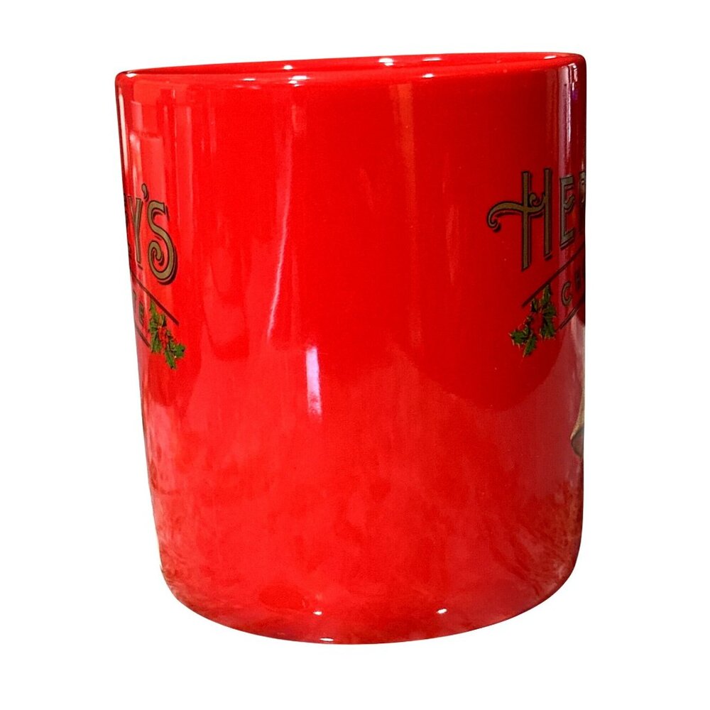 Hersheys Chocolate Galerie Jumbo 24 Oz Red Christmas Bells Holly Mug Extra Large - Picture 2 of 6